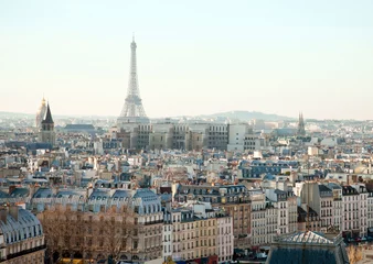 Printed kitchen splashbacks Paris Eiffel Tower and roofs of Paris