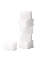 Sugar cube isolated on a white background