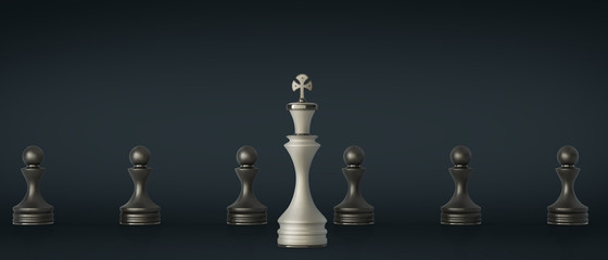 chess Leadership concept High resolution 3D