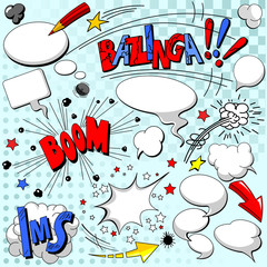 Comic book explosion elements