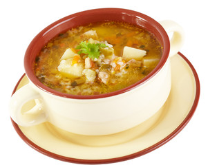 The Russian cuisine. Rassolnik soup