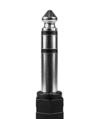 1/4' jack audio plug isolated on white