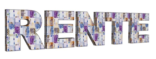 3D Geldschrift - RENTE