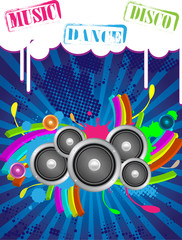 Abstract Music Backgrounds for discoteque or party flyer