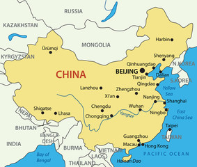 People's Republic of China - vector map
