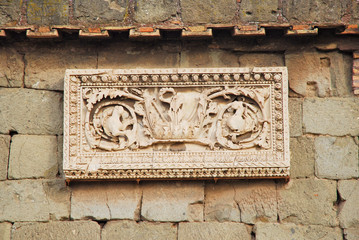 Rome, old roman decoration in the Roman forum