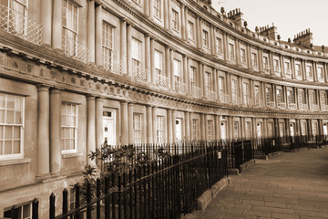 Residential houses in city of Bath, Somerset, UK