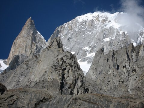 Peaks of the Karakorum mountains near Karimabad
