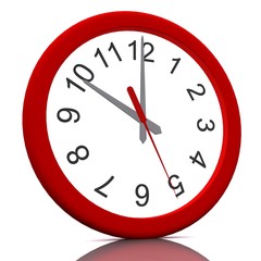 3D rendered isolated wall clock