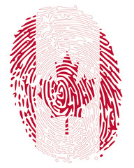 Thumbprint Canada Flag Colors