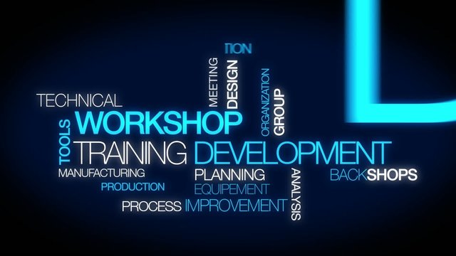 Workshop training development tag cloud video