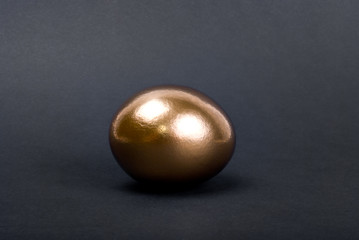 Golden egg. A symbol of making money and successful investment o