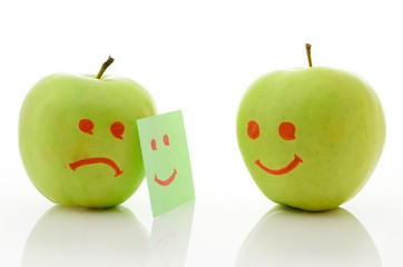 Two green apples