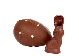 chocolate egg with a bunny