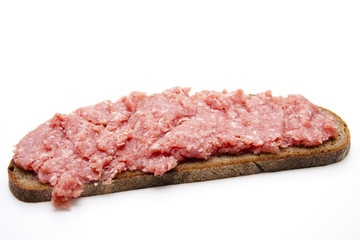 Brot mit Mettwurst
