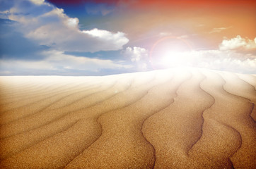 Fototapeta na wymiar sunset piasek pustyni