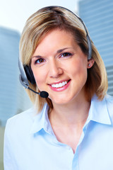 Call center operator woman.