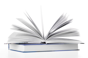 Open book resting on close book