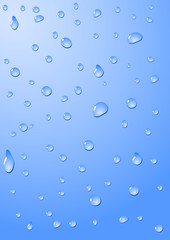 Blue drops of water