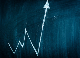 Arrow showing positive income