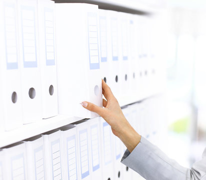 Shelf with Folders for documents