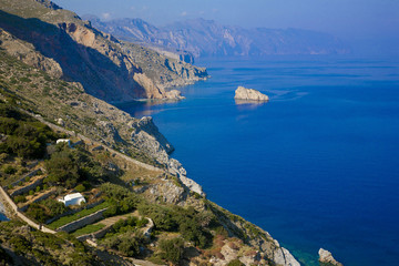 Fototapeta na wymiar Grecja, Cyklady, Amorgos: południowe wybrzeże