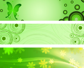 spring green banners