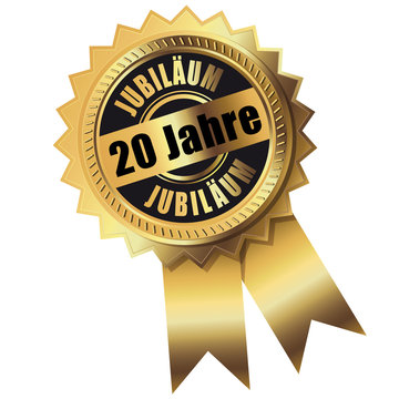 20 Jahre - Jubil&auml;um gold