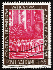 Postage stamp Vatican 1966 Bishops Celebrating Mass