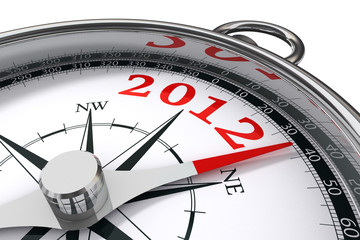 new year 2012 concept compass