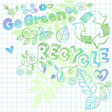 Go Green Recycle Sketchy