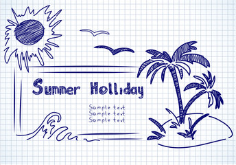 summer holliday doodles