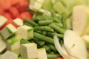 verdure fresche tagliate