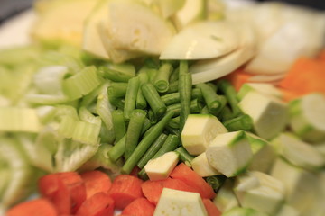 verdure fresche tagliate