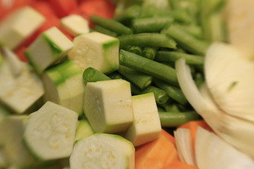 verdure fresche tagliate