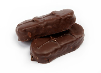 chocolate candies isolated on white background