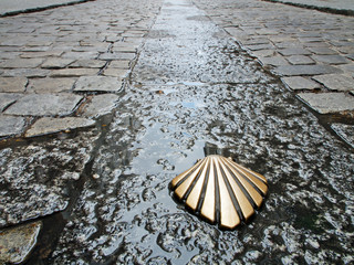 simbolo del camino de santiago,burgos,españa