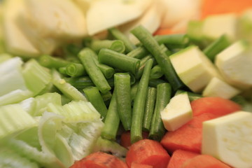 verdure fresche tagliate