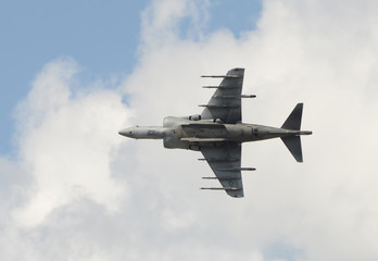 Modern jetfighter vertical takeoff