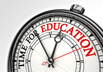time for education concept clock