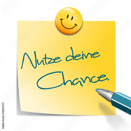 &quot;Zettel nutze deine Chance&quot; Stockfotos und lizenzfreie Vektoren auf Bild 40335737