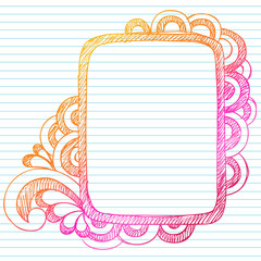 PIcture Frame Border Sketchy Doodles Vector Design