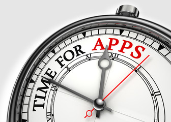 time for apps concept clock