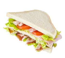 Sandwich with various healthy ingredients on a plate