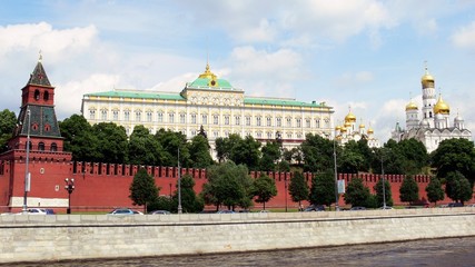 Kremlin along the river Moscowa in Moscow