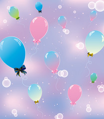 balloons in the sky