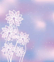 Obraz na płótnie Canvas abstract white flowers