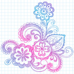 Abstract Paisley Doodles Sketchy Flowers Doodles