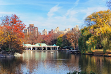 Fototapeta na wymiar New York City Central Park jesienią