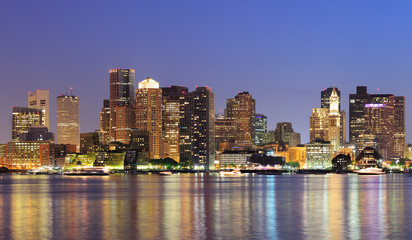 Naklejka premium Boston downtown urban skyline